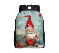 kkvhhyuo Christmas Traditional Gnome Print Casual Backpack, Lightweight Foldable Travel Backpack for Men and Women, School Bag with Laptop Compartment for College Work