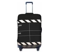 kkvhhyuo Classic Movie Clapboard Black prin Print Luggage Cover Suitcase Protector Cover Elastic Fit Protective Travel Bag Sleeve for Suitcase 18-32 Inch Luggage, Black, M, Print