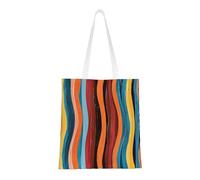 kkvhhyuo Colorful stripes Print Canvas Tote Bag, Large Handbag with Reinforced Handles Simple Shoulder Bag for College School Work Travel Shopping Daily Use