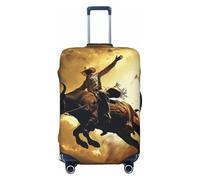 kkvhhyuo cool bull riding Print Luggage Cover Suitcase Protector, Luggage Protector Elastic Stretchable & Washable Spandex Travel Cover Fits 18-32 Inch, Black, XL, Print