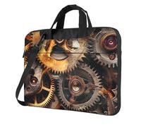 kkvhhyuo Cool Steampunk Gears Print Laptop Bag Case 13 inch, Computer Sleeve Cover with Shoulder Strap and Handle Briefcase Carry Case for Men Women to Work School Travel