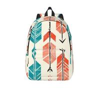 kkvhhyuo Coral and Teal Arrows Canvas Backpack, Casual Daypacks | Lightweight Classic Backpack For School Work Travel Casual Fit 17 Inch, M