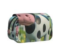 kkvhhyuo Cute Cow Print Large Pencil Case, Pencil Pouch Bag Stationery Pen Case Portable Multifunctional Stationery Organizer Office, Unisex for Office and Cosmetic Bag