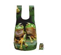 kkvhhyuo Cute Frog Print Foldable Backpack, Ultra Lightweight 16L Compact Travel Pack with Storage Bag Design for Hiking Daily Commute Shopping and Outdoor Adventures