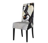 kkvhhyuo Cute Penguin Animal Pattern Printed Dining Chair Covers Stretch Chair Slipcover Removable Washable Protector for Home Party Wedding