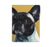 kkvhhyuo cute Pug Print Leather Laptop Sleeve 13 Inch, PU Leather Slim Protective Laptop Case Stylish Laptop Bag for Work and Travel