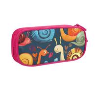 kkvhhyuo Cute Snail Print Large Capacity Pencil Case, Stationery Organizer Pencil Pouch Office Makeup Bag Portable Pen Bag for Boys Girls, Pink