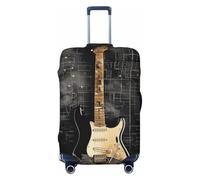 kkvhhyuo electric guitar Print Luggage Cover Suitcase Protector, Luggage Protector Elastic Stretchable & Washable Spandex Travel Cover Fits 18-32 Inch, Black, X-Large, Print