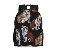 kkvhhyuo English Bulldogs Print Lightweight Backpack, Laptop Casual Daypack College Secondary School Bags Bookbag for Travel School Hiking Walking