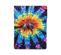kkvhhyuo Exotic Tribe Tie Dye Style Print Leather Laptop Sleeve 13 Inch, PU Leather Slim Protective Laptop Case Stylish Laptop Bag for Work and Travel