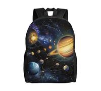 kkvhhyuo Exploring the Solar System Print Casual Backpack, Lightweight Foldable Travel Backpack for Men and Women, School Bag with Laptop Compartment for College Work