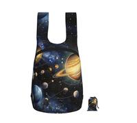 kkvhhyuo Exploring the Solar System Print Foldable Backpack, Ultra Lightweight 16L Compact Travel Pack with Storage Bag Design for Hiking Daily Commute Shopping and Outdoor Adventures