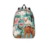kkvhhyuo Farm animal Print Canvas Backpack, Lightweight School Backpack Travel Laptop Backpack for Men Women Work Sports Travel Flight, M