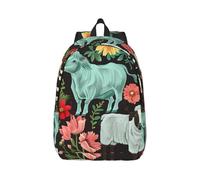 kkvhhyuo Farm Animal Print Canvas Backpack, Lightweight School Backpack Travel Laptop Backpack for Men Women Work Sports Travel Flight, S