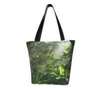 kkvhhyuo flowers in Tropical Rainforest Print Tote Bag, Large Shoulder Bag Handbag with Zipper Cross Body Bag Women for Work Shopping Gym and Everyday Carry