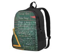 kkvhhyuo Formulas Shapes Theory Math Lesson Word Printed Large Capacity Backpack, Laptop Backpack with Laptop Compartment, School Backpack Travel Rucksack for School Work Hiking