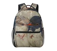 kkvhhyuo Four Birds Print Casual Backpack, Lightweight Travel Laptop Daypack Backpack for Men and Women, School Backpack for Boys and Girls