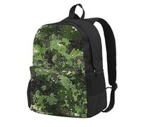 kkvhhyuo Green Army Digital Camouflage print Printed Large Capacity Backpack, Laptop Backpack with Laptop Compartment, School Backpack Travel Rucksack for School Work Hiking