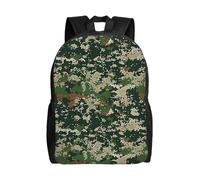 kkvhhyuo Green Army Digital Camouflage Print School Backpack Lightweight Bookbag Laptop Backpack Compartment for Men Women, School Work Travel Bag.