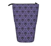 kkvhhyuo Haunted The Mansion Printed Pencil Case, Standing Telescopic Pencil Pouch, Large Pencil Bag Portable Pen Box for School Office Makeup Travel