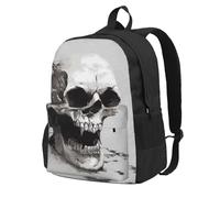 kkvhhyuo Horror Skull Printed Large Capacity Backpack, Laptop Backpack with Laptop Compartment, School Backpack Travel Rucksack for School Work Hiking