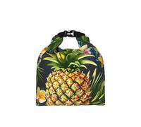 kkvhhyuo Insulated Lunch Bag, Tropical Pineapple Hawaiian Printed Roll Top Cool Bag, Reusable Lunch Cooler Bags Foldable Lunch Bag for Office Work School Picnic Travel