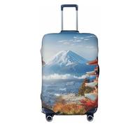 kkvhhyuo Japan Mount Fuji Landscape Print Luggage Cover Suitcase Protector, Luggage Protector Elastic Stretchable & Washable Spandex Travel Cover Fits 18-32 Inch, Black, S, Print