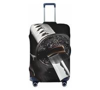 kkvhhyuo Japan Samurai Sword Print Luggage Cover Suitcase Protector Cover Elastic Fit Protective Travel Bag Sleeve for Suitcase 18-32 Inch Luggage, Black, M, Print
