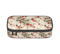 kkvhhyuo Japanese Spring Plum Floral Print Pencil Case, Large Capacity Pen Case Bag Pouch Holder Stationery Pen Case Office Pencil Bag Pen for Stationery, Cosmetic, Makeup, Travel & Office Supplies
