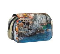 kkvhhyuo Kids Pencil Case, Flip-Top Pen Box Cute Pen Bag for School Office Supplies(Cinque Terre Scenery)