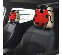 kkvhhyuo Ladybug Print Car Headrest Cover 2 Pcs, Soft Polyester Headrest Pillow Cover Protector with Stretch Fit Universal Fit Seat Cover for Cars SUVs Trucks