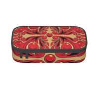 kkvhhyuo Large Capacity Pencil Case with Compartments, Big Russian Art Pattern Print Pencil Bag Portable Pencil Bag Pen Pouch Organizer for Boys Girls Teen College Students School Adults