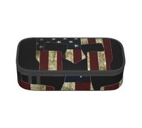 kkvhhyuo Large Capacity Pencil Case with Compartments, Big USA Flag American Spartan Print Pencil Bag Portable Pencil Bag Pen Pouch Organizer for Boys Girls Teen College Students School Adults