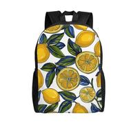 kkvhhyuo Lemon Fruit Pattern Print Casual Backpack, Lightweight Foldable Travel Backpack for Men and Women, School Bag with Laptop Compartment for College Work