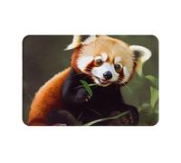 kkvhhyuo Little Red Panda Print Door mat 16 x 24 Inch, Washable Muddy Dirt Absorbent Low-Profile with Rubber Backing Indoor Door mat for Front Door, Kitchen, Pet Area, Laundry Room