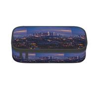 kkvhhyuo Los Angeles Skyline Print Pencil Case, Large Capacity Pen Case Bag Pouch Holder Stationery Pen Case Office Pencil Bag Pen for Stationery, Cosmetic, Makeup, Travel & Office Supplies
