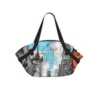 kkvhhyuo Love from New York Print Camping Bag Foldable Shopping Beach Shoulder Bags with Convertible Pad Design for Beach, Picnics, Hiking & Festival Use.