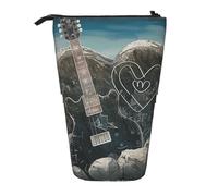 kkvhhyuo Love Rock Print Pencil Case Big Capacity Aesthetic Pencil Pouch Box with Zipper Portable Pencil Bag Cute for School Students Office Stationery