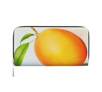 kkvhhyuo Mango Print Long Leather Wallet Large Capacity Clutch with 8 Card Slots, Zip Coin Pocket & Dual Cash Compartments for Women, Men.