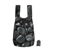 kkvhhyuo Many Black Pebbles Print Foldable Backpack, Ultra Lightweight 16L Compact Travel Pack with Storage Bag Design for Hiking Daily Commute Shopping and Outdoor Adventures