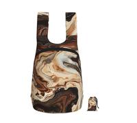 kkvhhyuo Marble Mixed Brown Print Foldable Backpack, Ultra Lightweight 16L Compact Travel Pack with Storage Bag Design for Hiking Daily Commute Shopping and Outdoor Adventures