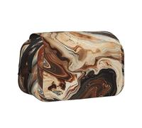 kkvhhyuo Marble Mixed Brown Print Large Pencil Case, Pencil Pouch Bag Stationery Pen Case Portable Multifunctional Stationery Organizer Office, Unisex for Office and Cosmetic Bag