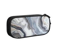 kkvhhyuo Marble Mural Print Large Capacity Pencil Case, Stationery Organizer Pencil Pouch Office Makeup Bag Portable Pen Bag for Boys Girls, Black