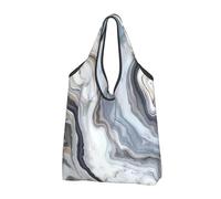kkvhhyuo Marble Mural Print Large Foldable Shopping Tote Bag 3 Pcs, Reusable Tote Bags Washable Travel Recycle Folding Shopping Bag For Grocery, Outdoor Camping, Daily Use
