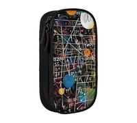 kkvhhyuo Math Formula Print Large Pencil Case, Zip Smooth Pencil Pouch for Girls Boys with 2 Compartment Multifunctional Pencils Bag for School Office Travel Makeup Bags, Black
