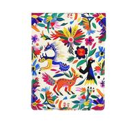 kkvhhyuo Mexican Otomi Animals Print Leather Laptop Sleeve 13 Inch, PU Leather Slim Protective Laptop Case Stylish Laptop Bag for Work and Travel