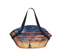 kkvhhyuo New York City Print Camping Bag Foldable Shopping Beach Shoulder Bags with Convertible Pad Design for Beach, Picnics, Hiking & Festival Use.