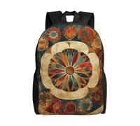kkvhhyuo old Medallion Pattern Print Casual Backpack, Lightweight Foldable Travel Backpack for Men and Women, School Bag with Laptop Compartment for College Work