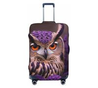 kkvhhyuo Owl in the Flowers Print Luggage Cover Suitcase Protector Cover Elastic Fit Protective Travel Bag Sleeve for Suitcase 18-32 Inch Luggage, Black, Small, Print