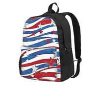 kkvhhyuo Patriotic Stars Strips Independence Day Printed Large Capacity Backpack, Laptop Backpack with Laptop Compartment, School Backpack Travel Rucksack for School Work Hiking